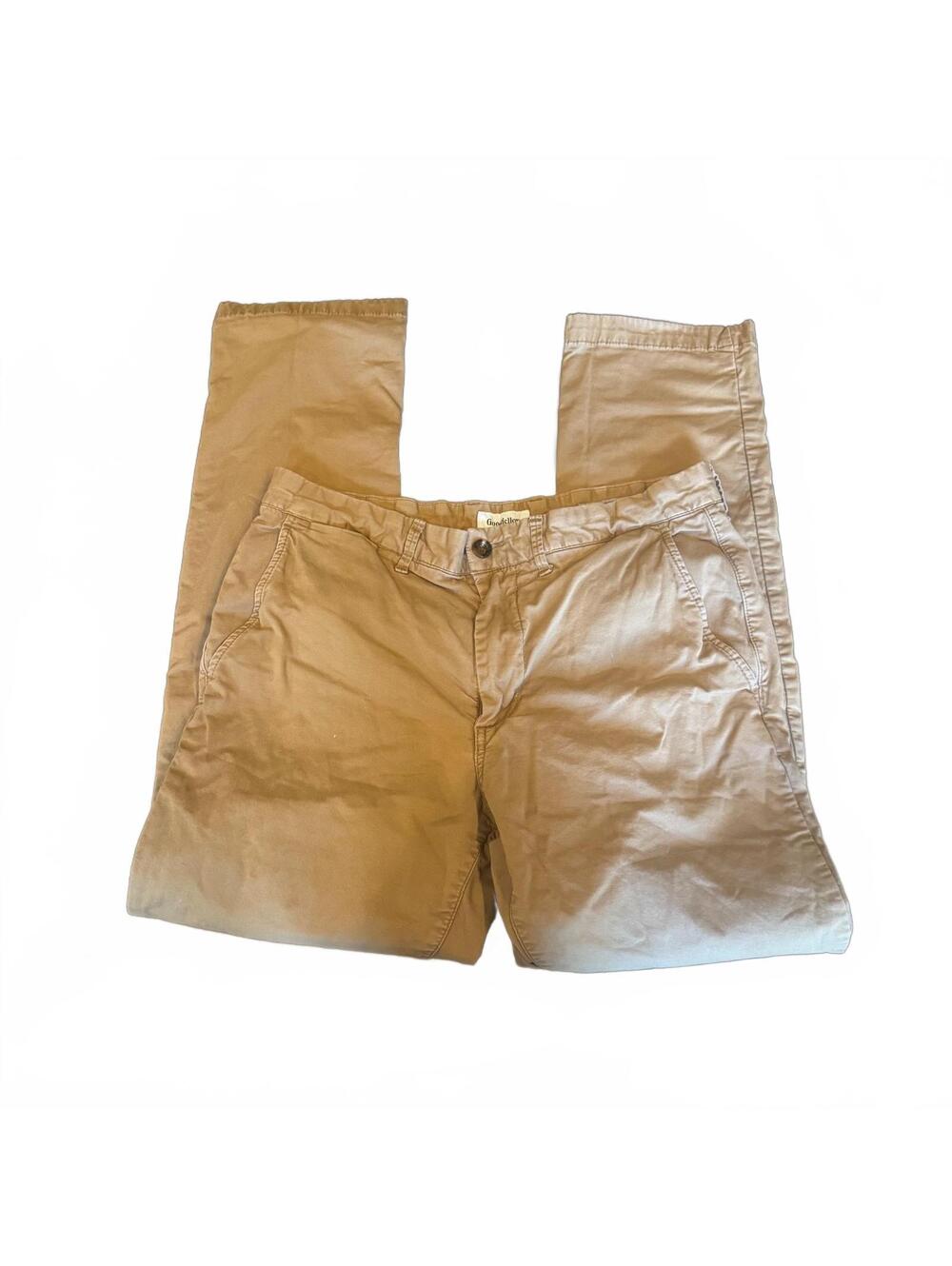 Goodfellow & Co Flannel Lined Slim Fit Chino Pants 34Wx32L Tan